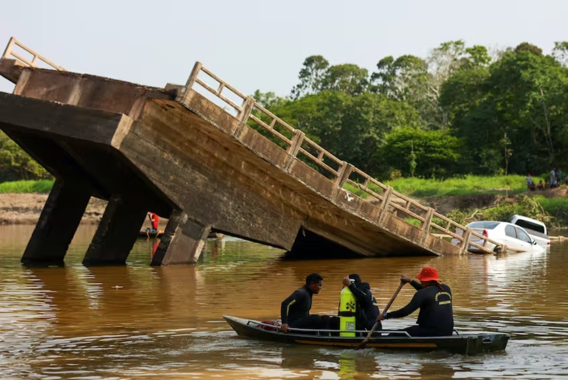 巴西亞馬遜河大橋坍塌 3人死亡15人失蹤