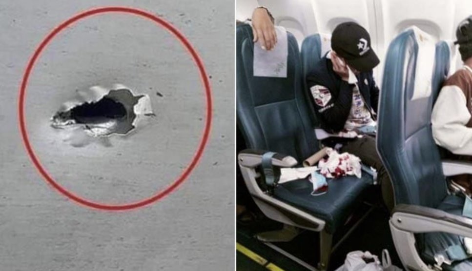 緬甸一名男子坐在飛機(jī)上被地面射出的子彈擊中受傷