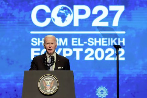 COP27：拜登說氣候危機(jī)關(guān)乎“地球的生命”