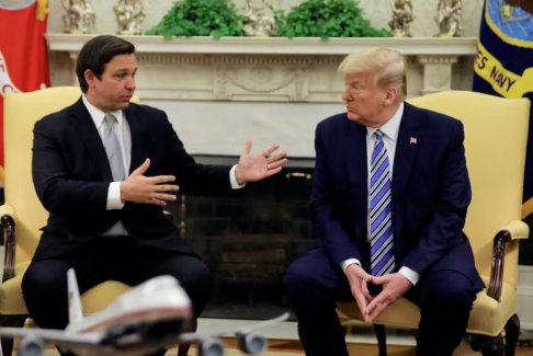 特朗普獲得佛羅里達(dá)州的支持以打擊德桑蒂斯