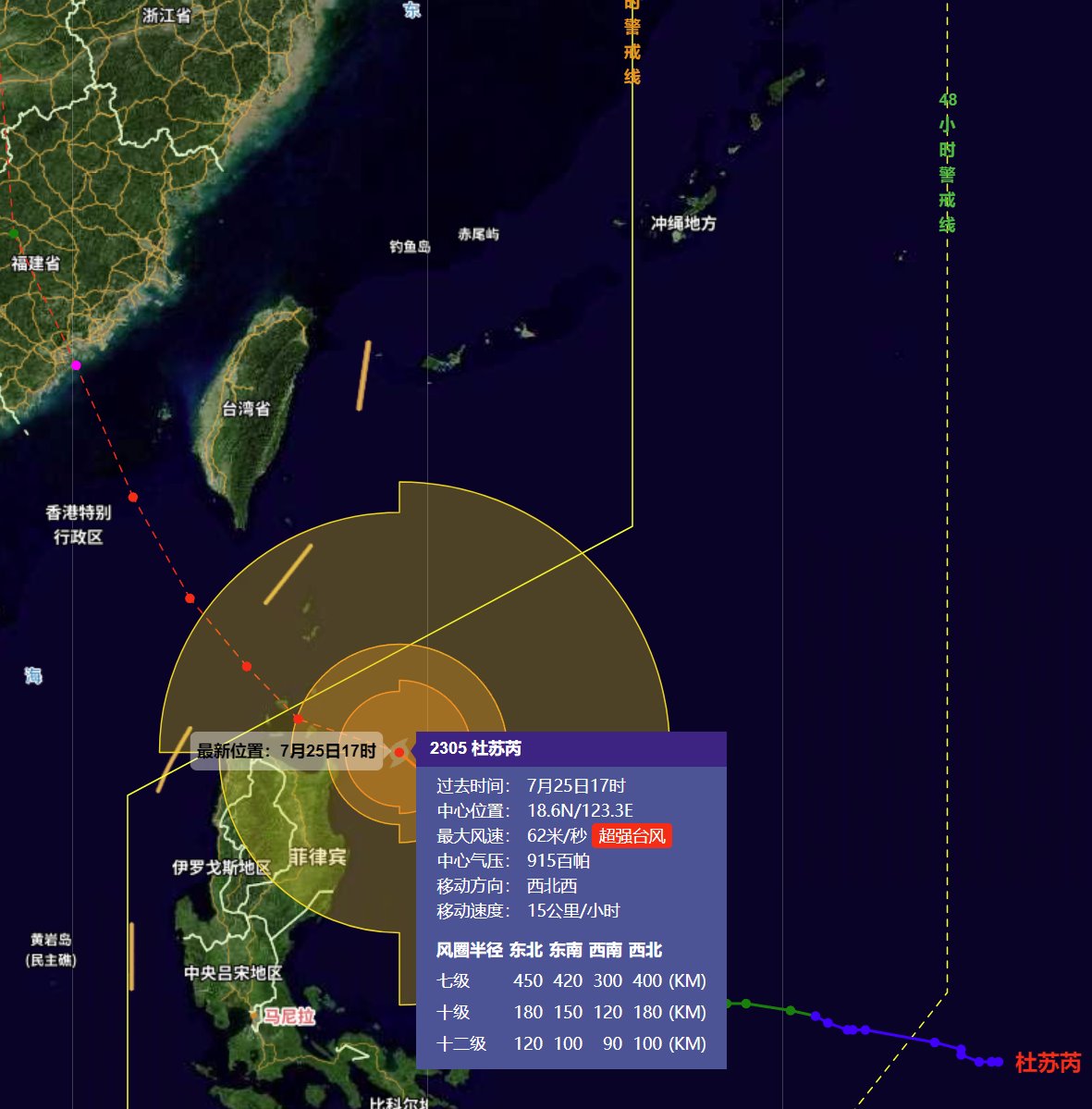 2023年第5號超強臺風(fēng)杜蘇芮最新路徑消息