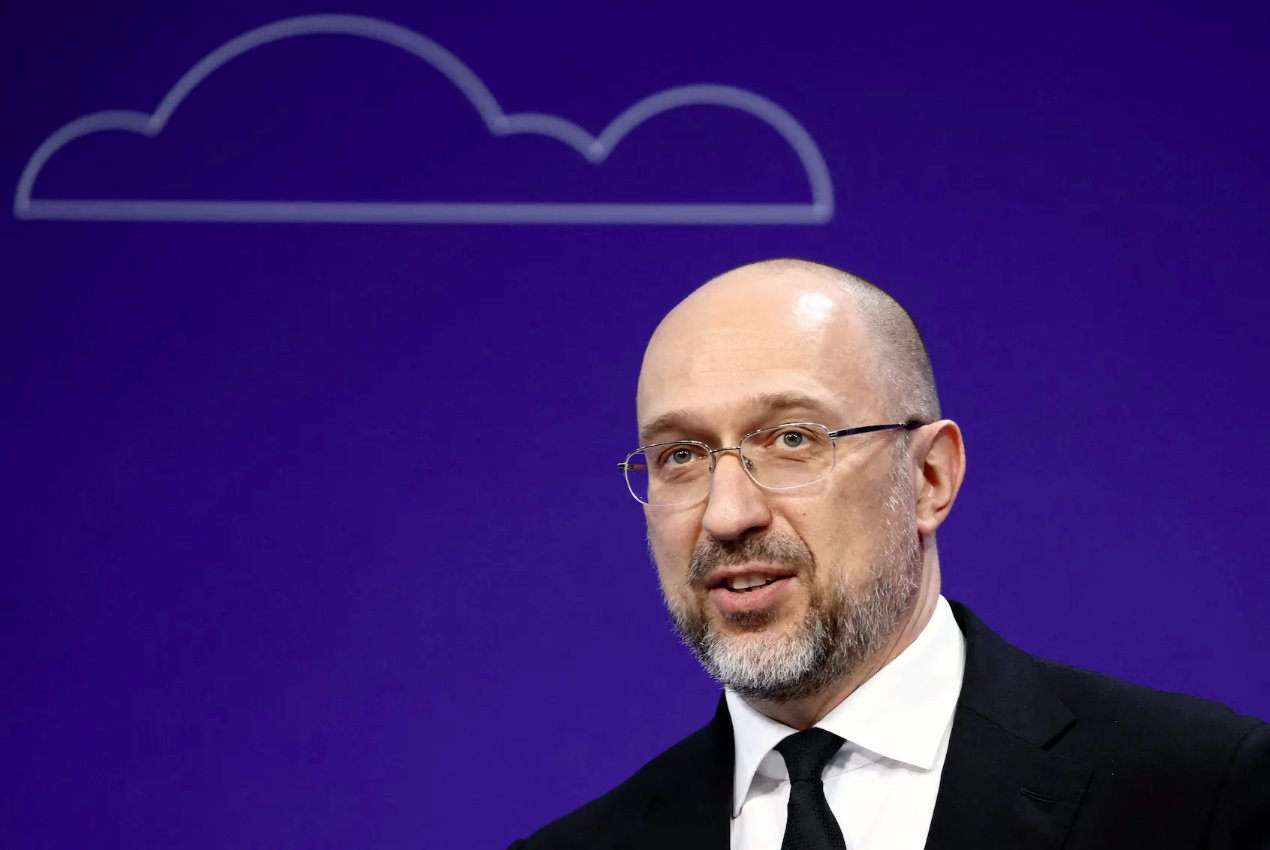 烏克蘭總理丹尼斯&middot;什米哈爾(DenysShmyhal)于2023年6月22日在英國倫敦舉行的烏克蘭復(fù)興會議第二天的閉幕會議上發(fā)表講話。