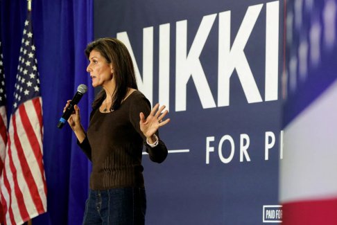 特朗普與黑莉在華盛頓特區(qū)共和黨初選中對決