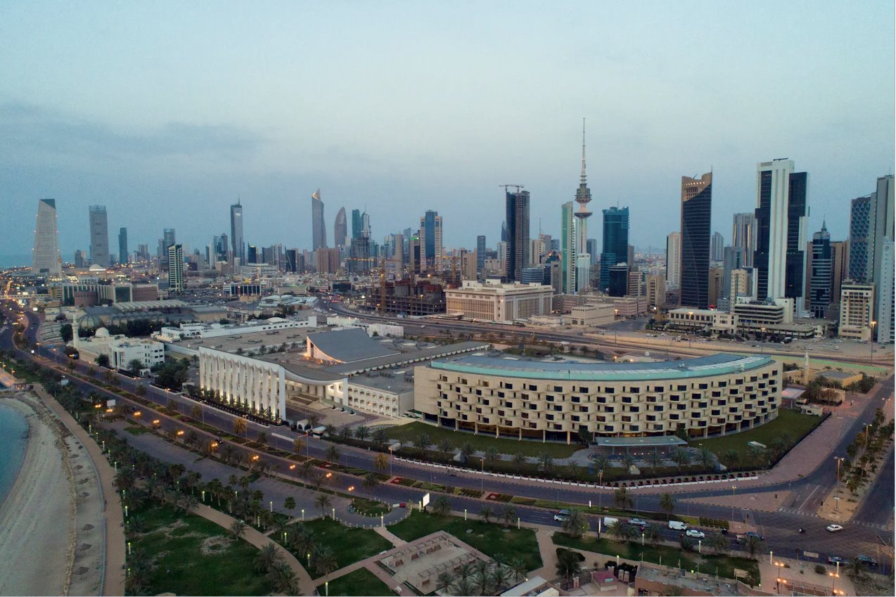 2020年3月20日鳥(niǎo)瞰科威特城和國(guó)民議會(huì)大樓（科威特議會(huì)）