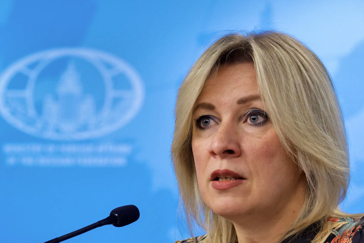 俄羅斯外交部發(fā)言人瑪麗亞&middot;扎哈羅娃于2023年4月4日在俄羅斯莫斯科舉行的新聞發(fā)布會上發(fā)表講話。