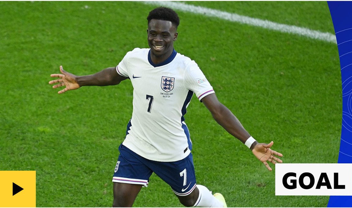 薩卡為英格蘭扳平比分，才有了后面的點(diǎn)球大戰(zhàn)獲勝