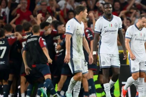 意甲聯(lián)賽熱那亞2-2國際米蘭