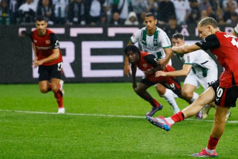 德甲聯(lián)賽格拉德巴赫門興2-3拜耳勒沃庫森