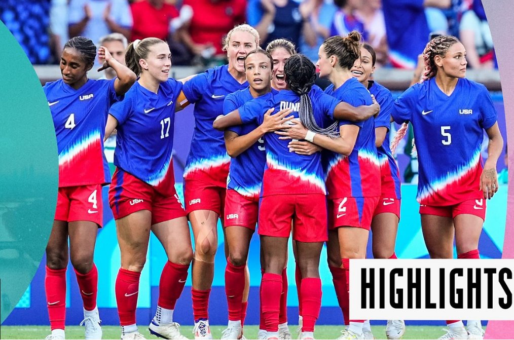 艾瑪&middot;海耶斯帶領(lǐng)美國(guó)隊(duì)在首場(chǎng)比賽中擊敗巴西奪得奧運(yùn)金牌