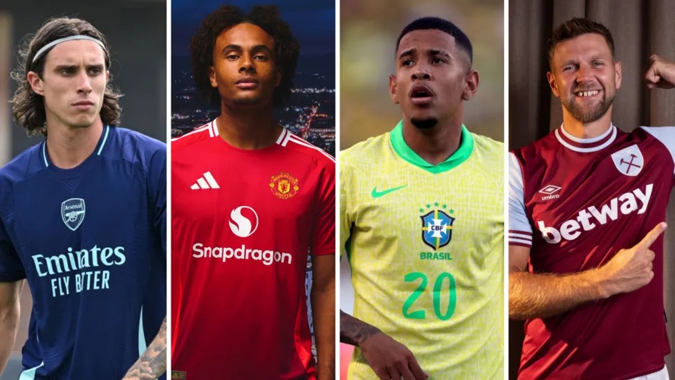 里卡多&middot;卡拉菲奧里、約書亞&middot;齊爾克澤、薩維尼奧和尼克拉斯&middot;福爾克魯格（從左到右）是英超新秀