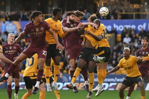 英超聯(lián)賽狼隊(duì)1-2曼城