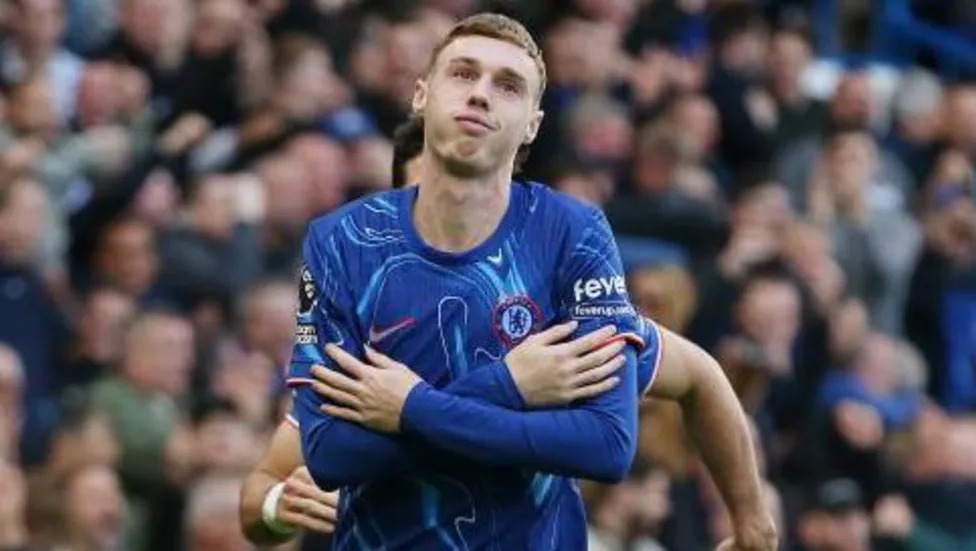 科爾&middot;帕爾默慶祝對陣紐卡斯?fàn)柕倪M(jìn)球