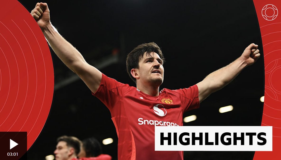 曼聯(lián)在傷停補時階段哈里&middot;馬奎爾頭球破門后反敗為勝