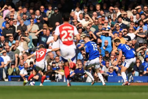 阿森納客場(chǎng)1-1埃弗頓