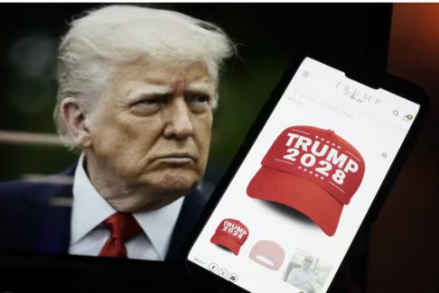 特朗普商店出售“特朗普2028”帽子和T恤