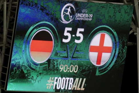 歐洲U19錦標(biāo)賽英格蘭5-5德國(guó)