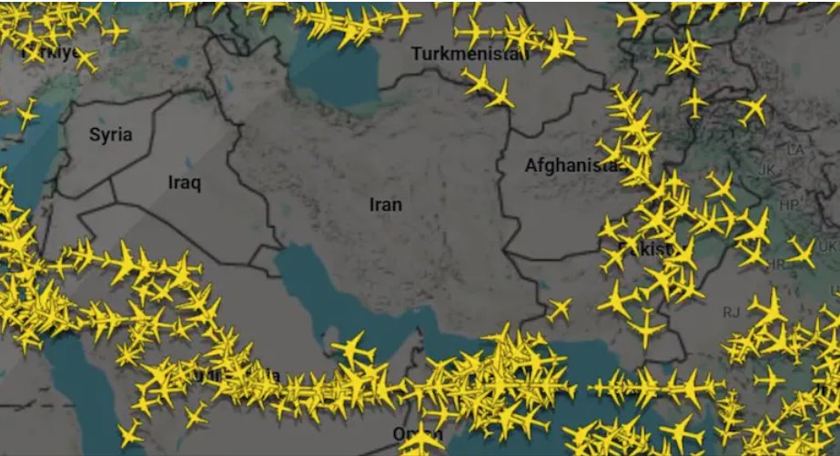 受伊朗與以色列沖突影響，全球航空公司紛紛暫?；驕p少中東地區(qū)的航班。