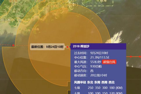 臺風(fēng)來襲巨浪排山倒海 香港樓房晃動(dòng)