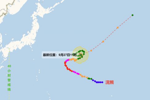 第19號(hào)臺(tái)風(fēng)浣熊在太平洋跳舞哪都不登陸