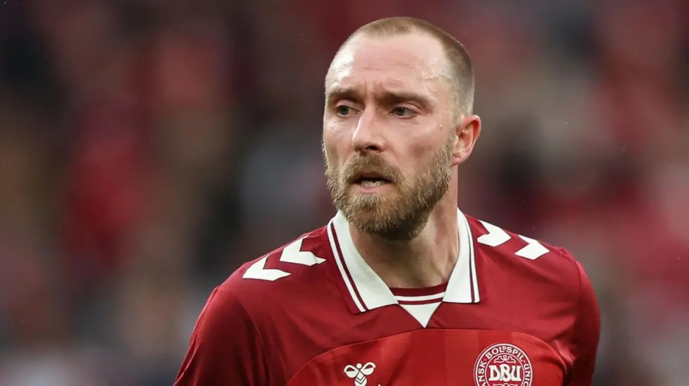 克里斯蒂安&middot;埃里克森(ChristianEriksen)代表丹麥隊出戰(zhàn)