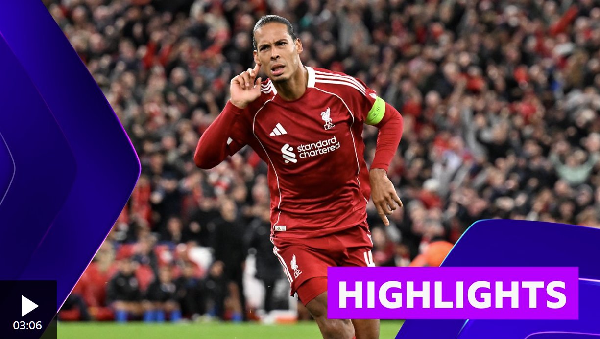 范戴克頭球破門，利物浦逆轉馬競