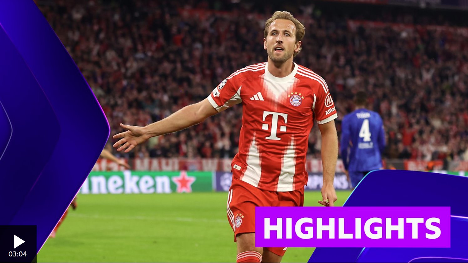 凱恩梅開(kāi)二度，拜仁戰(zhàn)勝切爾西