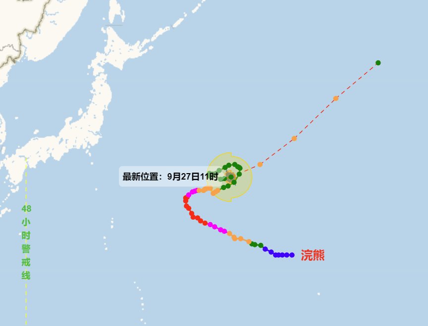 第19號(hào)臺(tái)風(fēng)浣熊在太平洋跳舞哪都不登陸