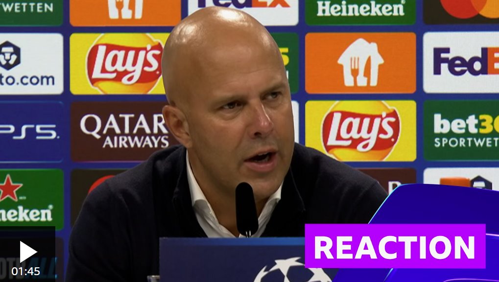 法蘭克福1-5利物浦：主教練斯洛特說了什么