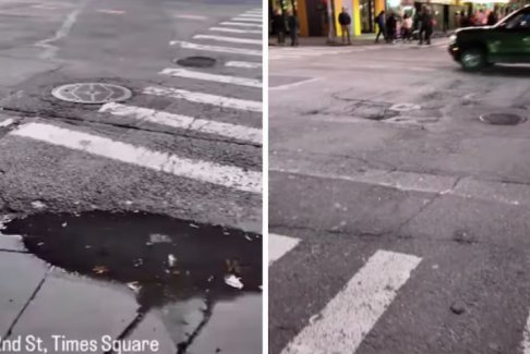 “即使是最好的城市也有缺點(diǎn)”：紐約街頭積水視頻