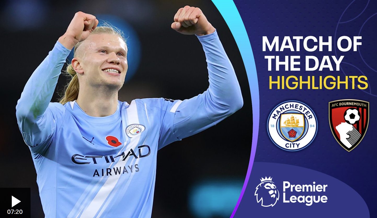 埃爾林&middot;哈蘭德上半場(chǎng)梅開二度，本賽季聯(lián)賽進(jìn)球數(shù)達(dá)到13個(gè)。