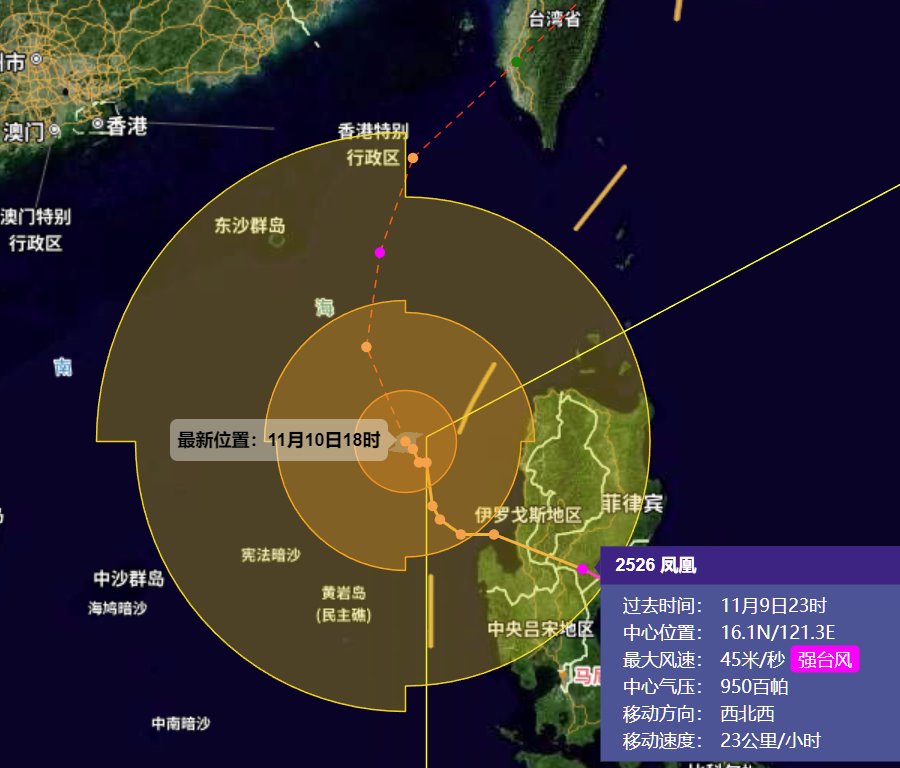 2025年的26號臺風(fēng)鳳凰路徑圖