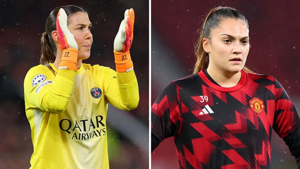薩菲亞&middot;米德爾頓-帕特爾（右）迎來她的歐戰(zhàn)首秀，而瑪麗&middot;厄普斯自離開曼聯(lián)后首次重返老特拉福德球場。
