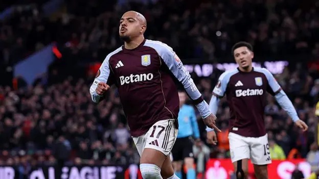 多尼爾&middot;馬倫上半場為阿斯頓維拉梅開二度