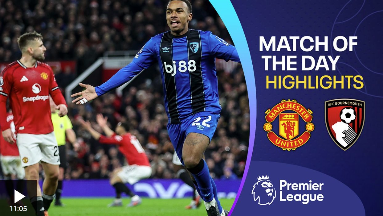 克魯皮為伯恩茅斯扳平比分，這場4-4大戰(zhàn)驚心動魄，對手是曼聯(lián)