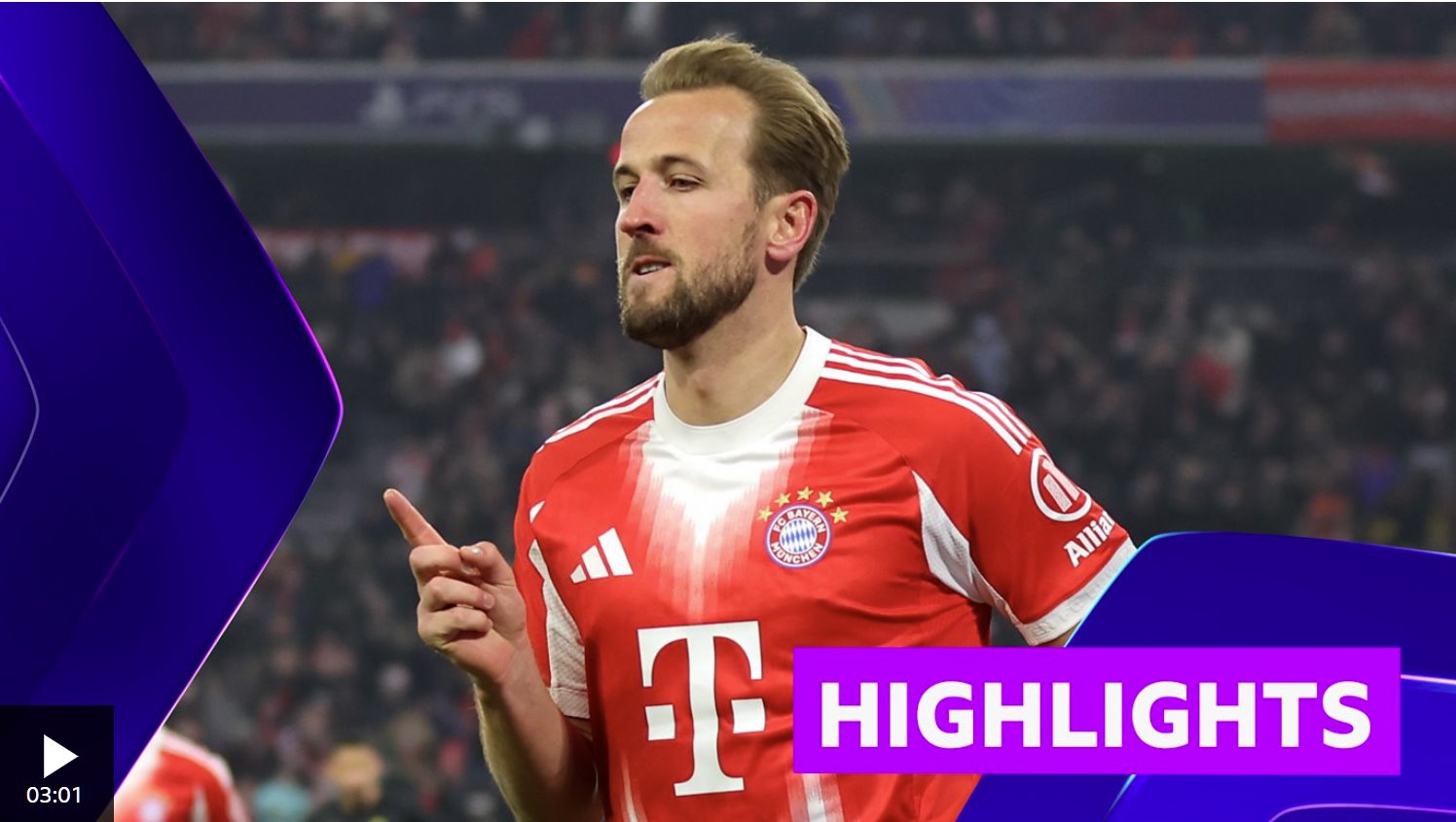 凱恩梅開(kāi)二度，拜仁慕尼黑擊敗圣吉羅斯聯(lián)盟