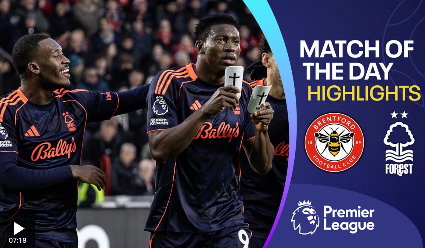 森林隊(duì)在客場(chǎng)戰(zhàn)勝布倫特福德后，保級(jí)希望大增。