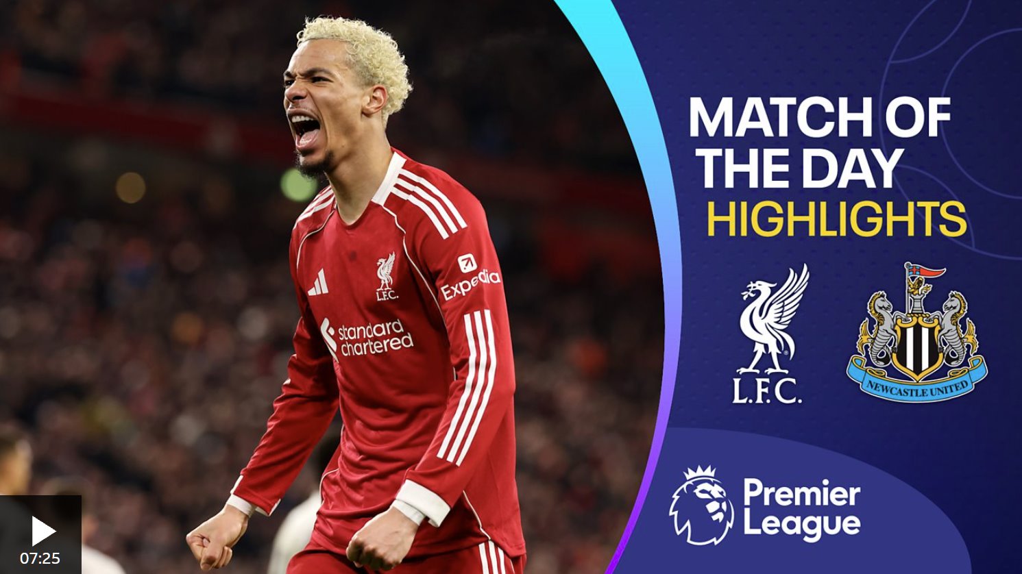 埃基蒂克梅開二度，幫助利物浦輕松戰(zhàn)勝紐卡斯?fàn)柭?lián)