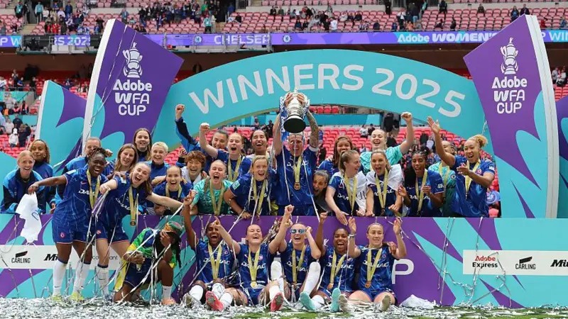 切爾西在2025年贏得了女子足總杯冠軍，決賽中以3-0擊敗了曼聯(lián)。