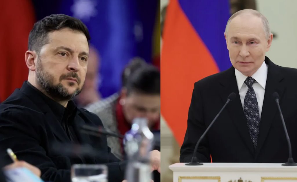 2026年，弗拉基米爾&middot;澤連斯基和弗拉基米爾&middot;普京。