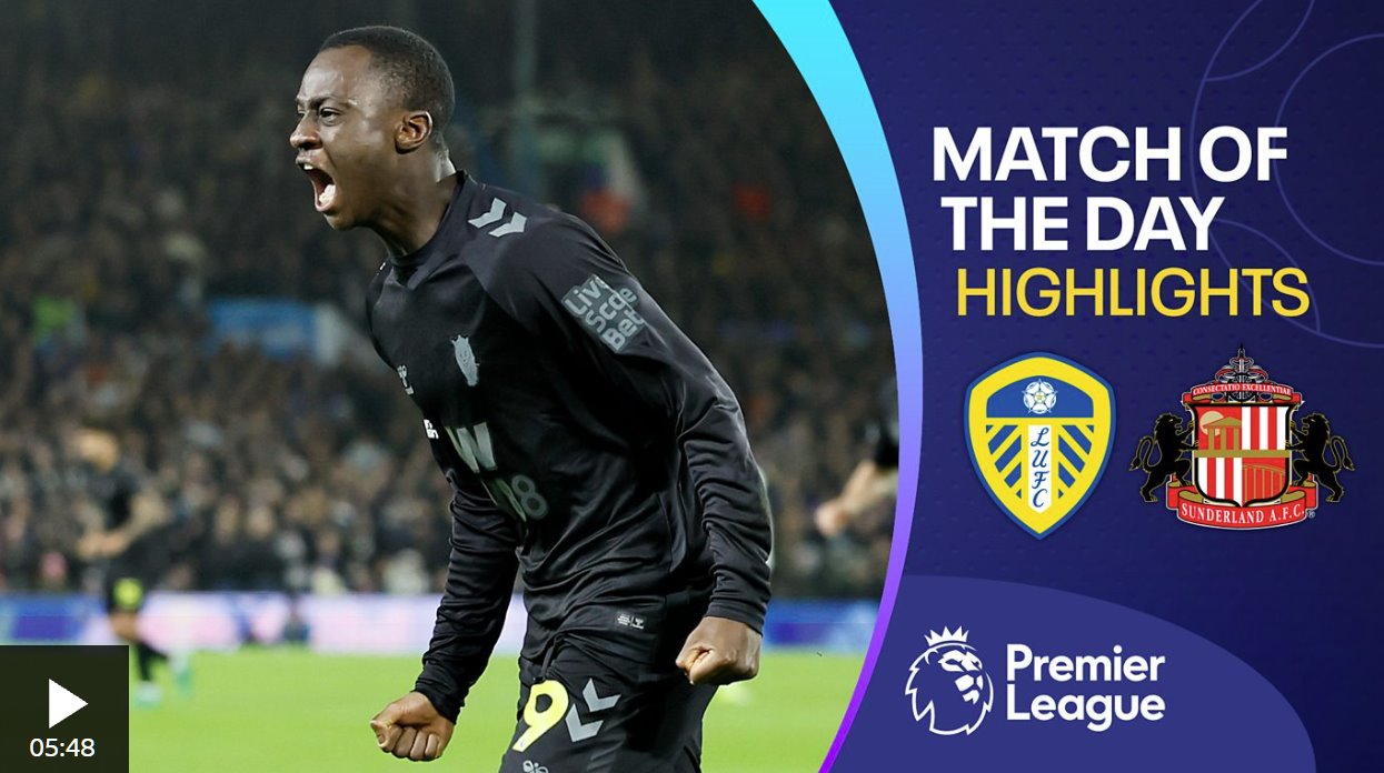 桑德蘭在利茲聯(lián)下半場(chǎng)送出點(diǎn)球后取得勝利