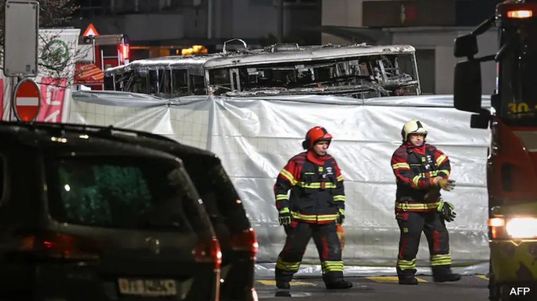 瑞士一輛公交車起火，造成6人死亡，5人受傷