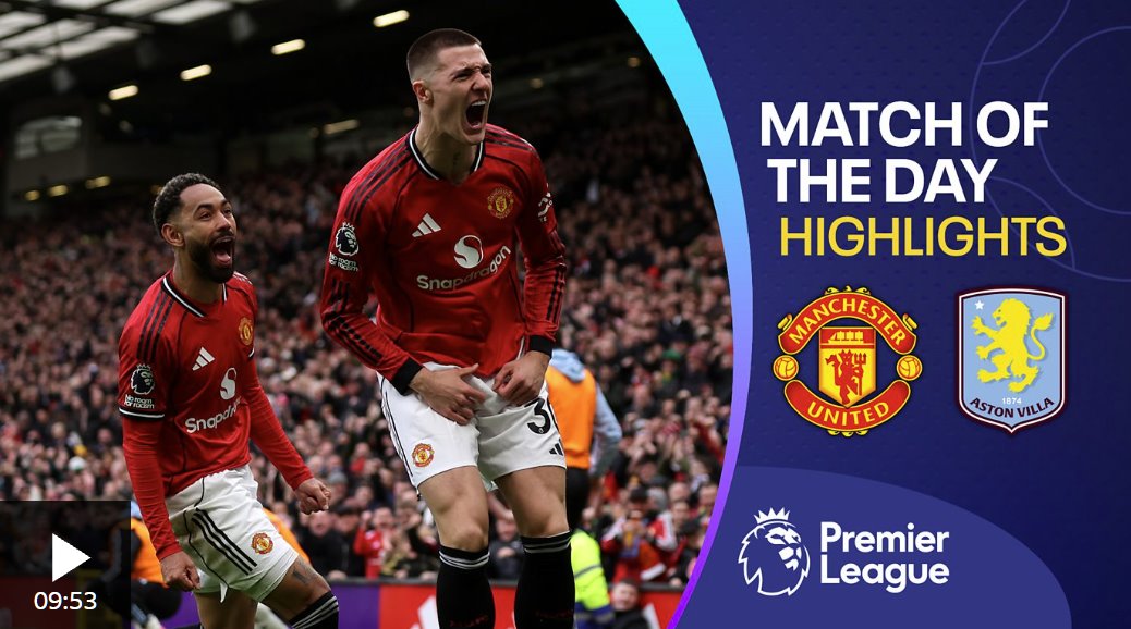 曼聯(lián)3-1阿斯頓維拉