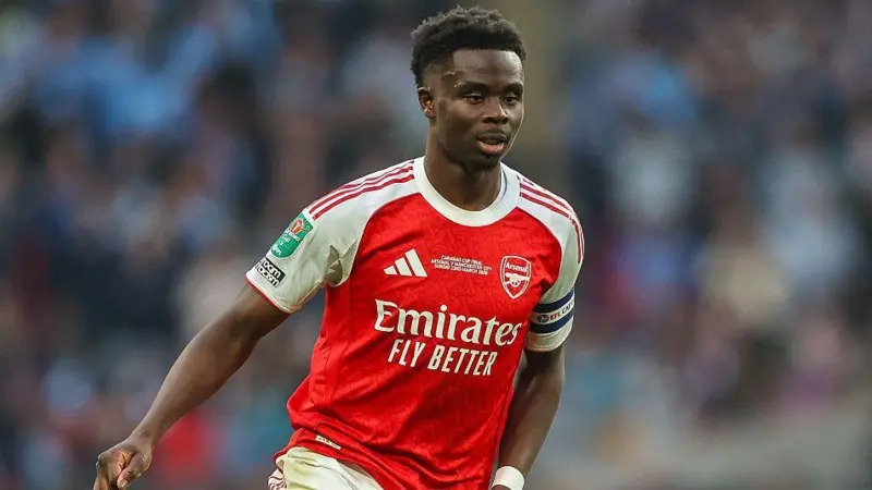 布卡約&middot;薩卡本賽季已為阿森納在各項賽事中攻入9球